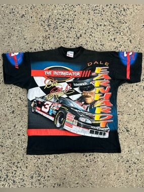 Vintage 1994 Dale Earnhardt Shirt AOP intimidator NASCAR Racing USA Size 2XL